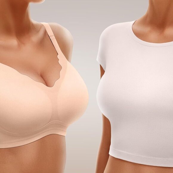 Womens Seamless Bras No Underwire Supportive Wireless Push Up Full Coverage Bral - Picture 4 of 7